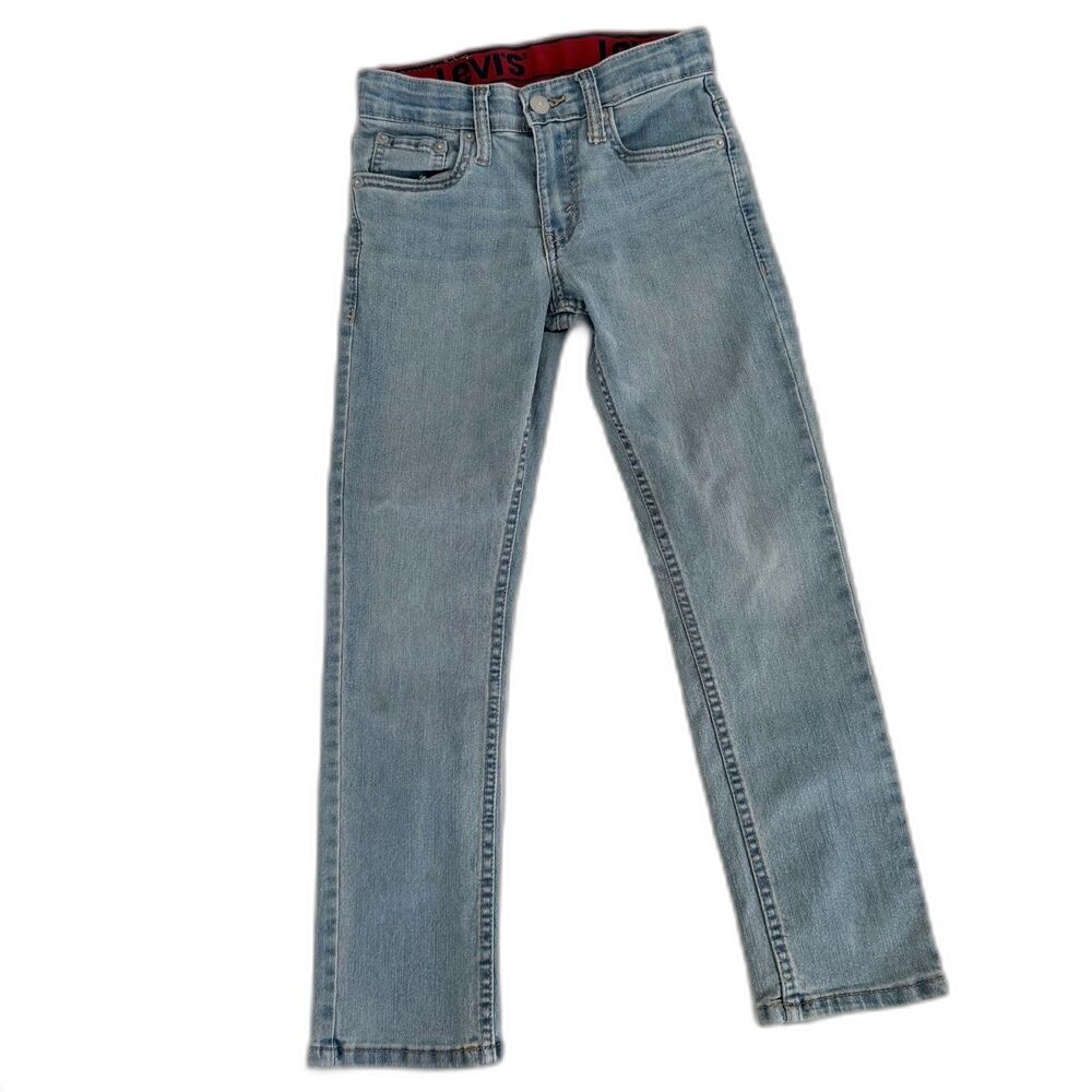 Levi 511 Boys Jeans 8 Regular Adjustable Waist School Light Wash Stretch 24x25"